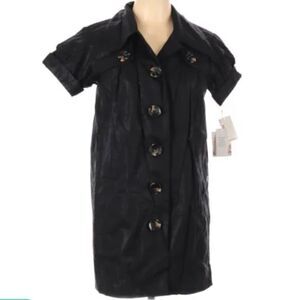 KENSIE | Short Sleeve Linen Black Jacket/Dress M